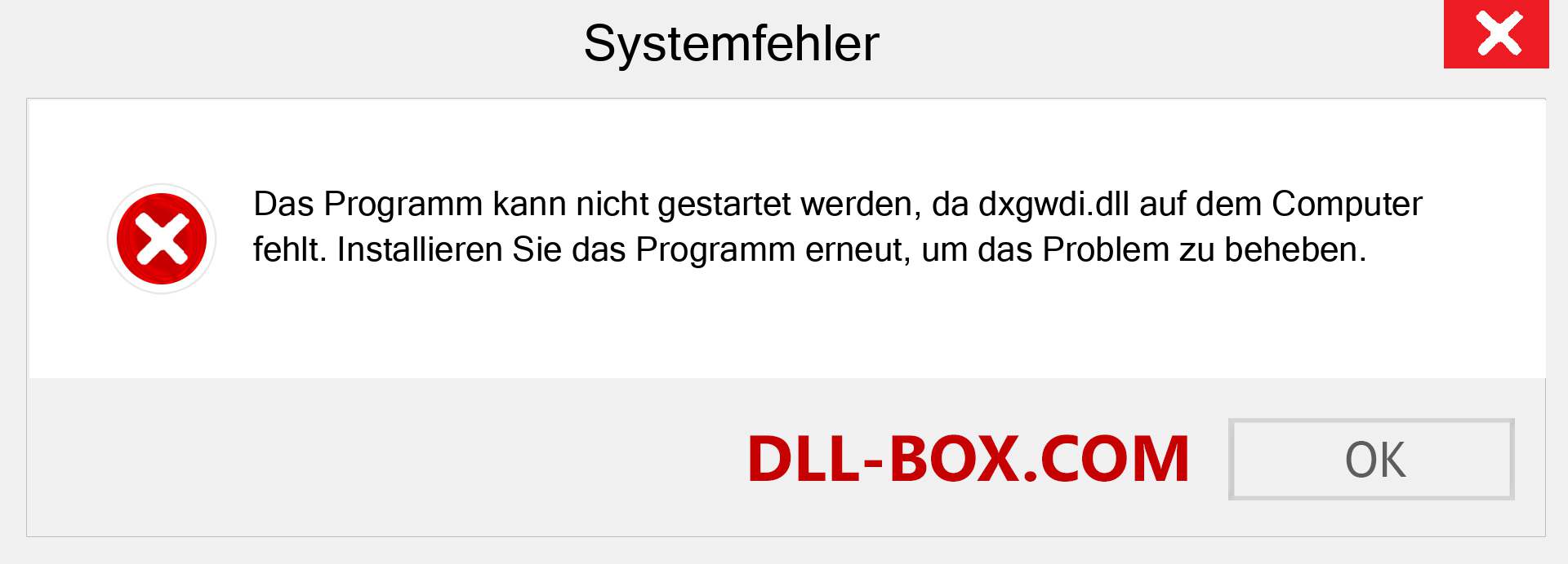 dxgwdi.dll-Datei fehlt?. Download für Windows 7, 8, 10 - Fix dxgwdi dll Missing Error unter Windows, Fotos, Bildern